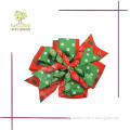Christmas Chinese Hair Clip with Ribbon Bow